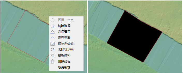 删除高程值示意图